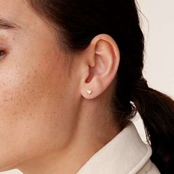 PAVOI 14K Gold Plated 925 Sterling Silver Huggie Half Hoop Earrings | Hypoallergenic Minimalist Tiny...