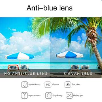 SIGVAN Progressive Multifocal Computer Glasses Women Men Blue Light Blocking Reading Glasses Spring Hinge Readers (2 Pink, 2.25)