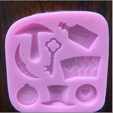 MAD HATTER AND ALICE IN WONDERLAND SILICONE MOLD CANDY CHOCOLATE FONDANT MOLD