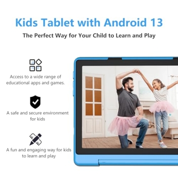 NOBKLEN Kids Tablet with Android 13 and Parental Controls