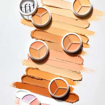 TFIT Multi-Use Pot Concealer - Triple Palette | High-Pigmented, Full Coverage & Crease-Proof | Korea...