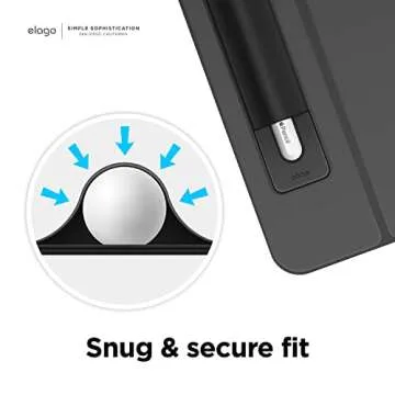elago Pencil Holder Compatible with Apple Pencil Pro, Apple Pencil (1st & 2nd Generation) and Apple Pencil (USB-C), Strong Adhesive Sleeve, PU Leather and Soft Lycra Material [Black]