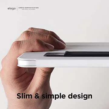 elago Pencil Holder Compatible with Apple Pencil Pro, Apple Pencil (1st & 2nd Generation) and Apple Pencil (USB-C), Strong Adhesive Sleeve, PU Leather and Soft Lycra Material [Black]