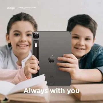 elago Pencil Holder Compatible with Apple Pencil Pro, Apple Pencil (1st & 2nd Generation) and Apple Pencil (USB-C), Strong Adhesive Sleeve, PU Leather and Soft Lycra Material [Black]