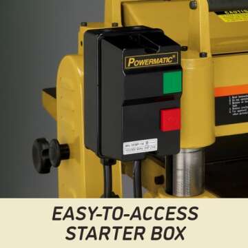 Powermatic 15-Inch Planer with Helical Cutterhead and 3 HP Power