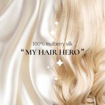 Zenssia Silk Scrunchies for Hair, Mulberry Silk Hair Ties for Women and Girls, No Damage Elastic Pon...