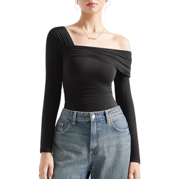 SUUKSESS Women’s Off-The-Shoulder Stylish Long Sleeve Top