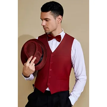 BABEYOND 1920s Men's Gatsby Gangster Vest Costume Set