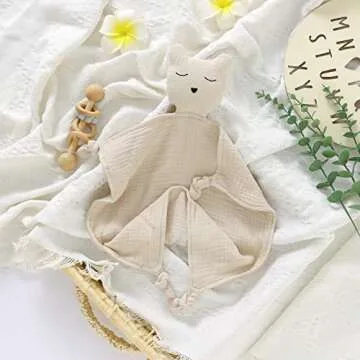 Lawkul Organic Cotton Baby Lovey Soft Security Blanket