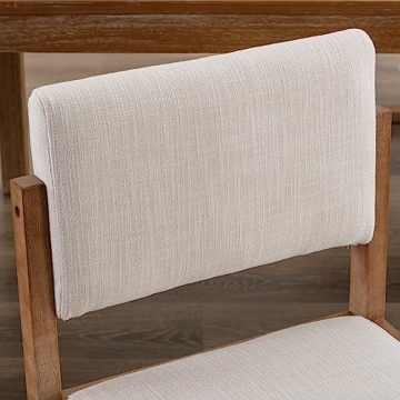 DUOMAY Beige Upholstered Dining Chairs Set of 2