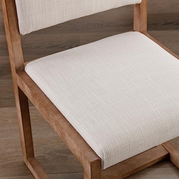 DUOMAY Beige Upholstered Dining Chairs Set of 2