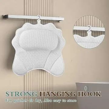 Luxury Ergonomic Bath Pillow with Support for All Bathtubs