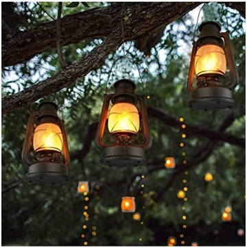 LED Vintage Lantern Flickering Flame for Indoor and Outdoor
