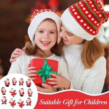 DOITOOL 12PCS Mini Santa Claus Figurines Miniature Christmas Figurines Resin Santa Figurines Christmas Miniatures Ornament Christmas Santa Claus Decorations for Xmas Party Supplies (Random Color)