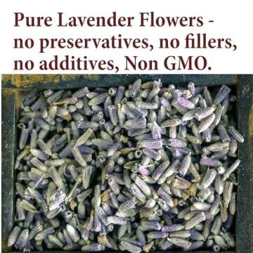 The Spice Way Lavender Flowers - (2 oz) dried flower buds for tea and culinary use - Culinary Lavender Buds - Dried Edible Lavender for Drinks, Chicken, Lavender Tea and More Dried Lavendar Recipes