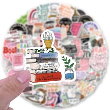 XINGXIANGUS 102PCS Bookish Stickers Pack,Book Stickers for Kindle,Laptop Computer Phone Water Bottle...