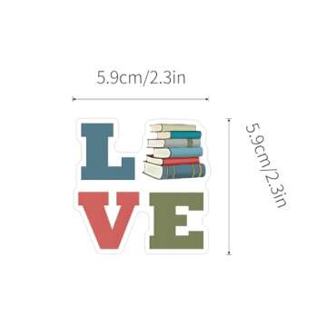 XINGXIANGUS 102PCS Bookish Stickers Pack,Book Stickers for Kindle,Laptop Computer Phone Water Bottle Waterproof Stickers Book Lover Gift