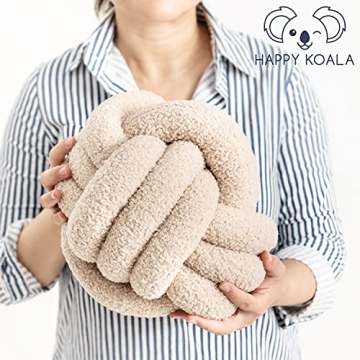 Happy Koala Boucle Knot Ball Pillow for Stylish Home Decor