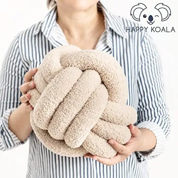 Happy Koala Boucle Knot Ball Pillow for Stylish Home Decor
