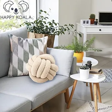 Happy Koala Boucle Knot Ball Pillow for Stylish Home Decor