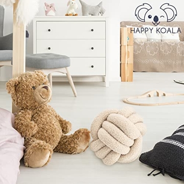 Happy Koala Boucle Knot Ball Pillow for Stylish Home Decor