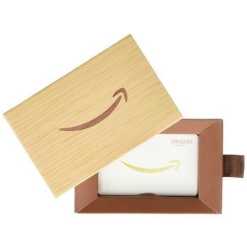 Elegant Amazon Gift Card in Classic Faux Wood Box