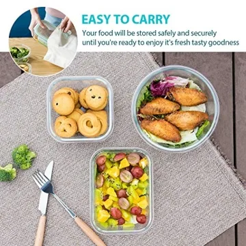 BAYCO 12 Piece Glass Storage Containers - Airtight & BPA Free