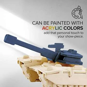Hands Craft DIY 3D Wooden Puzzle Military Vehicles Set