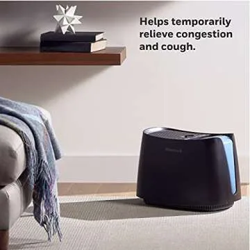 Honeywell Cool Moisture Humidifier, Medium Room, 1.1 Gallon Tank, Black – Invisible Moisture Humidifier for Baby, Kids, Adult Bedrooms – Quiet and Easy to Clean with UV Technology for Everyday Comfort
