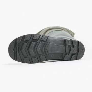 Duck and Fish Green Fishing Wader Hip Boots with Cleated Outsole