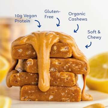 GoMacro MacroBar Organic Vegan Protein Bars - Lemon + Lemon (2.3 Ounce Bars, 12 Count)