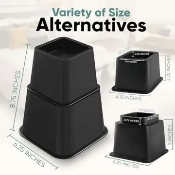 Adjustable Bed Risers by Home Intuition - Easy Space Solutions