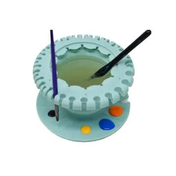 Collapsable Paint Brush Cleaner Rinse Cup (All-in-One) Fine Art, Studio, Classroom | Brushes Holder & Silicone Cleaning System for Acrylic, Watercolor, and Water-Based Mediums (Green)