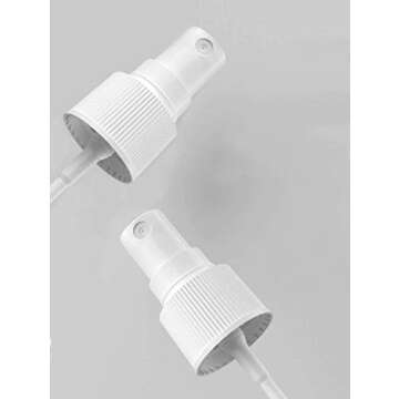 ALINK Spray Bottle, Empty Plastic Clear Small Travel Bottles with Fine Mist Sprayer for Cleaning Solutions and Essential Oils, 30 ml (1 oz.) Pack of 6 Plus Cleaning Cloth and Dropper