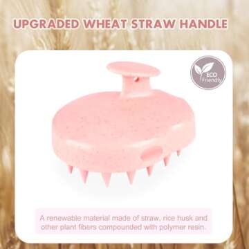 FREATECH Scalp Massager Shampoo Brush with Soft Silicone Bristles for Hair Growth and Scalp Care, Sh...