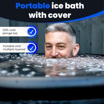 Ice Bath Tub for Athletes with Cover: 85 Gallons Cold Plunge Tub for Recovery, Multiple Layered Portable Ice Bath Plunge Pool by The Cold Pod