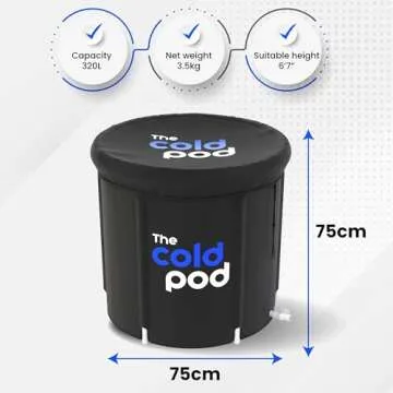 Ice Bath Tub for Athletes with Cover: 85 Gallons Cold Plunge Tub for Recovery, Multiple Layered Portable Ice Bath Plunge Pool by The Cold Pod