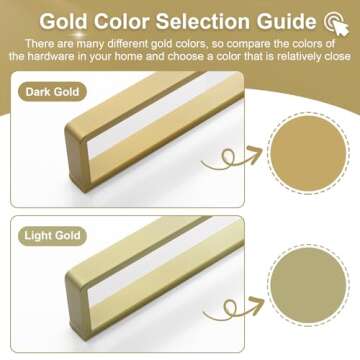 YACVCL Bathroom Hardware Set Brushed Gold 4-Piece Towel Bar Set Square Bathroom Accessories Kit Stai...