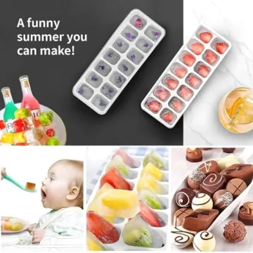 BPA Free Silicone Ice Cube Trays - 4 Pack