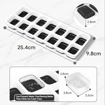 BPA Free Silicone Ice Cube Trays - 4 Pack