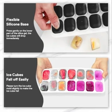 BPA Free Silicone Ice Cube Trays - 4 Pack