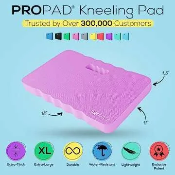 Thick Kneeling Pad, Garden Kneeler for Gardening, Bath Kneeler for Baby Bath, Kneeling Mat for Exercise & Yoga, Knee Pad for Work, Floor Foam Pad, Extra Large (XL) 18 x 11 x 1.5 Inches, Pink