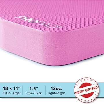 Thick Kneeling Pad, Garden Kneeler for Gardening, Bath Kneeler for Baby Bath, Kneeling Mat for Exercise & Yoga, Knee Pad for Work, Floor Foam Pad, Extra Large (XL) 18 x 11 x 1.5 Inches, Pink