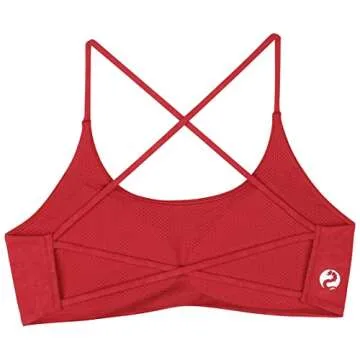AUROLA Earth Workout Sports Bras Women Athletic Removable Padded Backless Strappy Criss Cross Light ...
