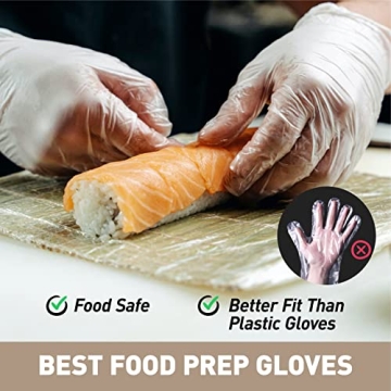 OKIAAS Disposable Gloves M Size for Food Prep and Cleaning