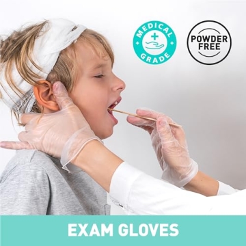 OKIAAS Disposable Gloves M Size for Food Prep and Cleaning