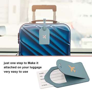 Melsbrinna Rfid Passport Holder for Travel women/Men Set Travel Suitcase Tag, Cute Passport Wallet Rfid Blocking Card Slots, Rfid Passport Cover/CaseTravel Wallet (Green1)