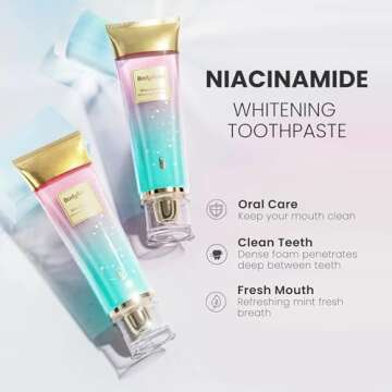 BodyAccel Niacinamide Whitening Toothpaste, BodyAccel Toothpaste, Niacinamide Intensive Whitening To...
