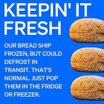 UNBUN Totally Grain Free and Keto Buns, 12 Ounce, 5g Net Carbs, 10g Protein, 10g Fiber, 0g Added Sugars Per Bun, Gluten Free, Certified Keto Almond Flour Buns