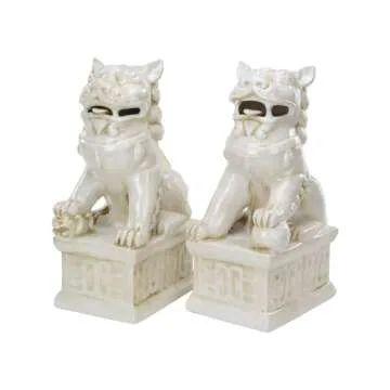 Kavana Decor Fu Dogs Statues, Set of Two